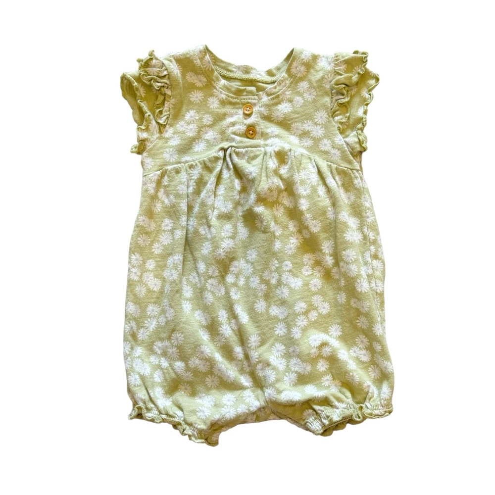 Little Co. Green Floral Romper